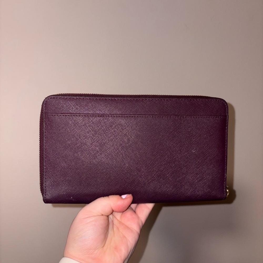Kate Spade Burgundy Neda Laurel Wallet - Picture 5 of 7
